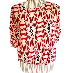 Imaginary voyage shirt, size S, rayon, wide elastic band at hem